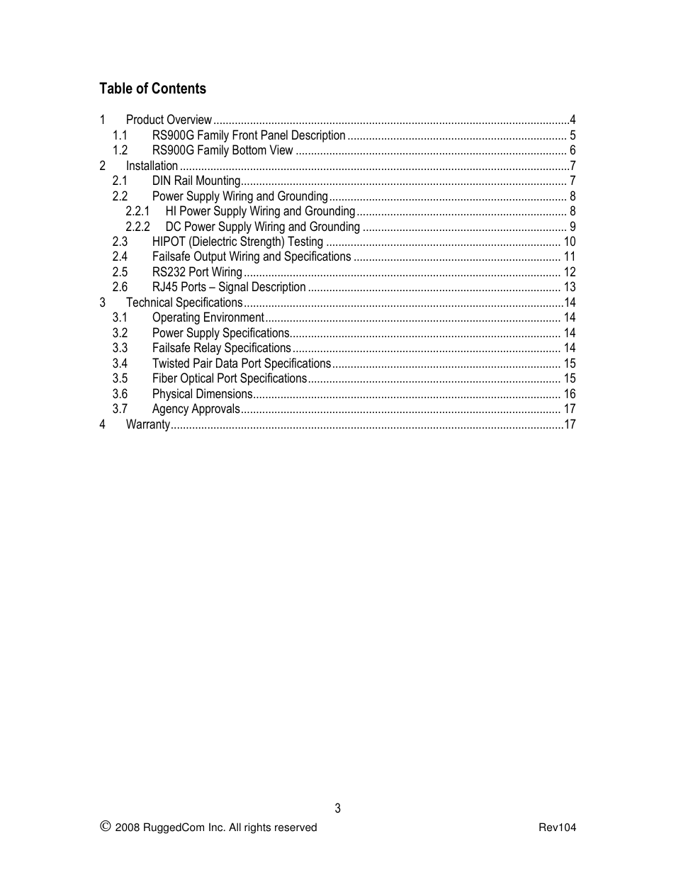 RuggedCom RS900G User Manual | Page 3 / 17