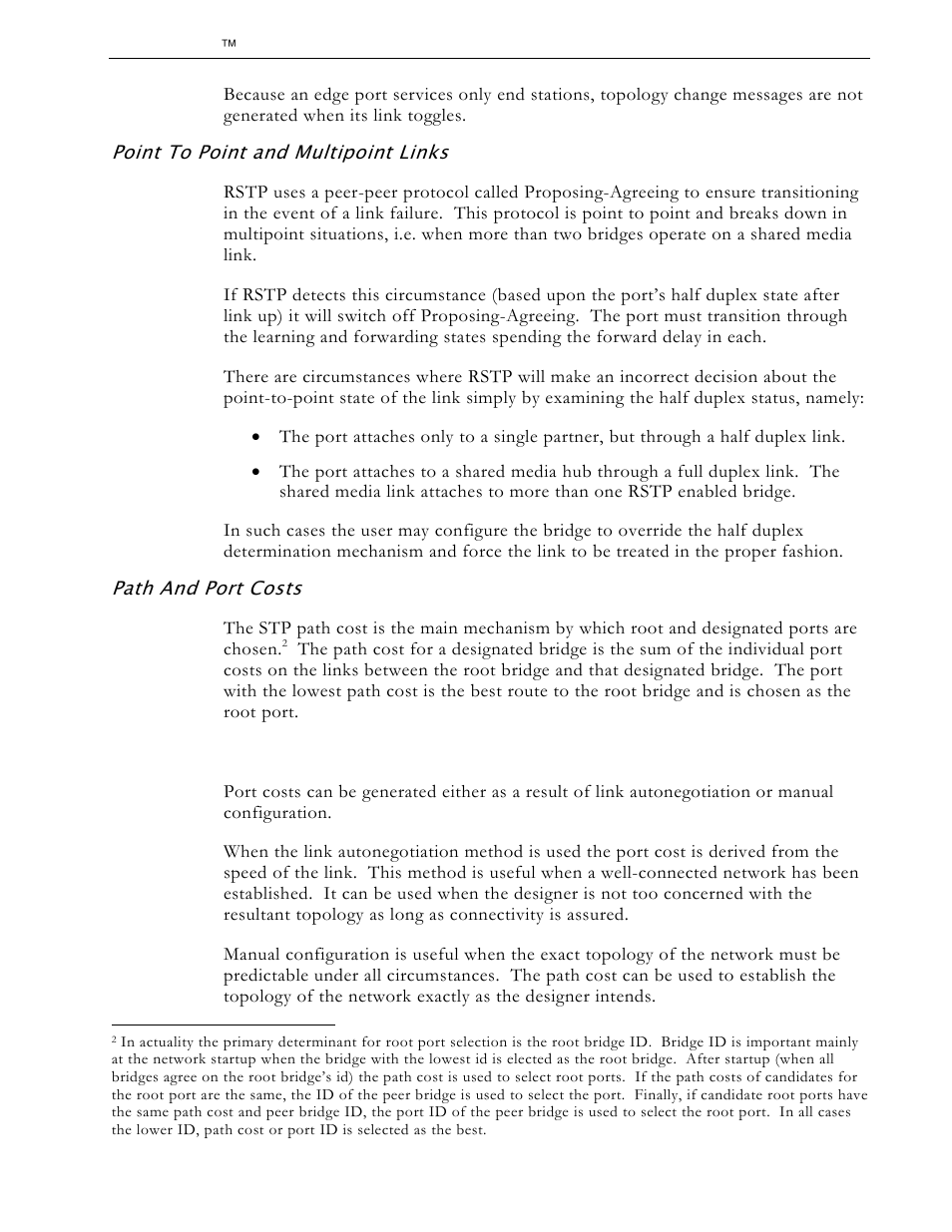 Point to point and multipoint links, Path and port costs, How port costs are generated | RuggedCom RS1600 User Manual | Page 58 / 130