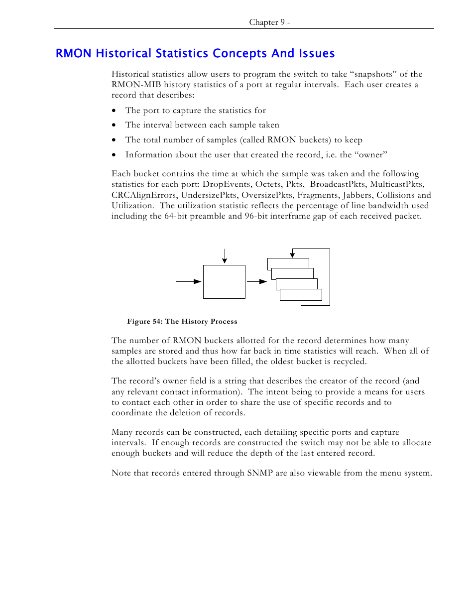 Rmon historical statistics concepts and issues | RuggedCom RS1600 User Manual | Page 95 / 130