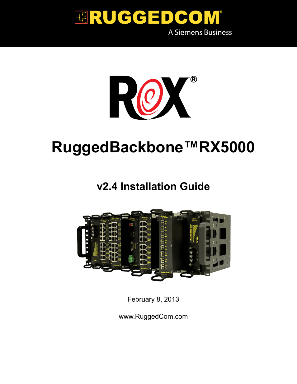 RuggedCom RUGGEDBACKBONE RX5000 User Manual | 44 pages