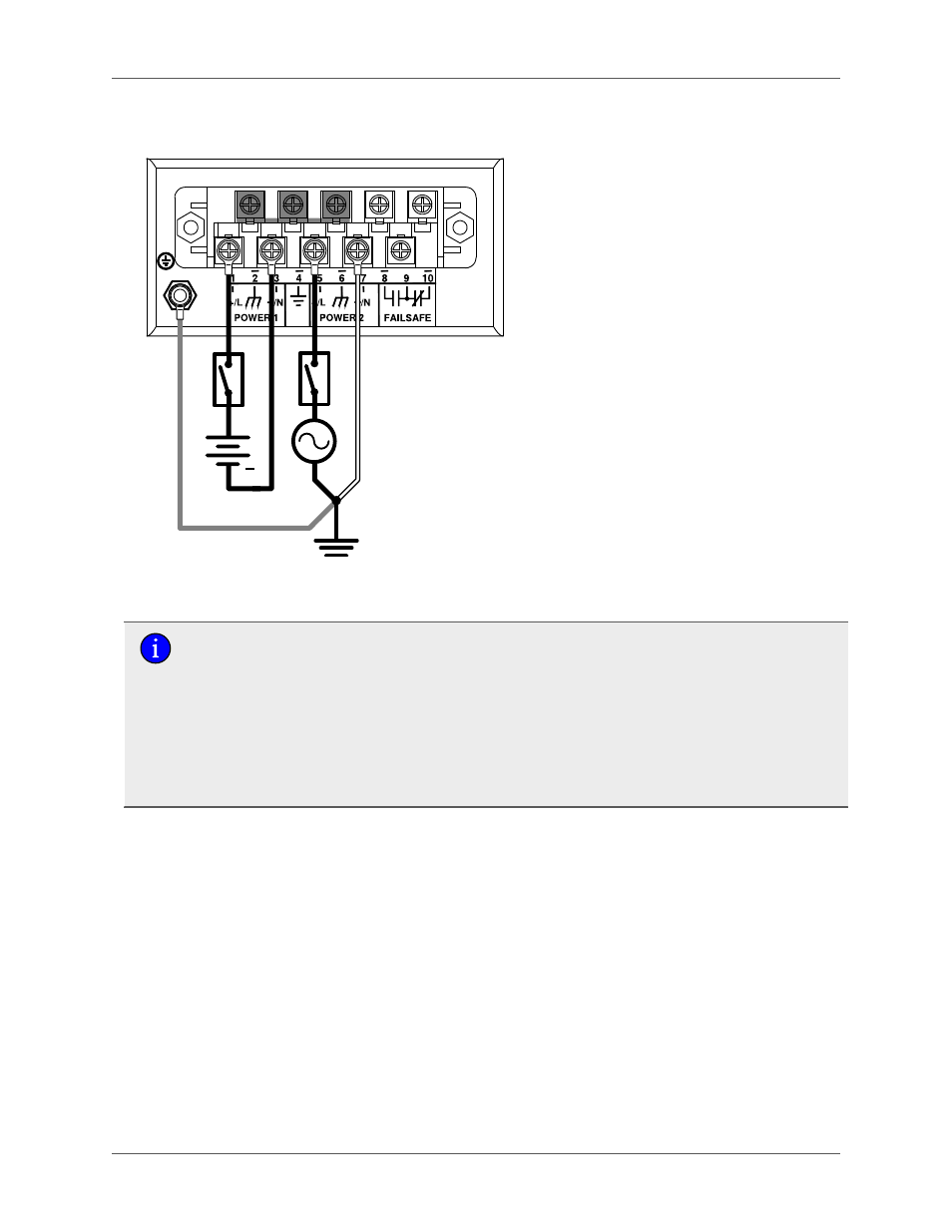 Dual power supplies - dc and ac inputs, Dielectric strength (hipot) testing, Dc and ac power supply wiring example | RuggedCom M2100 User Manual | Page 15 / 28