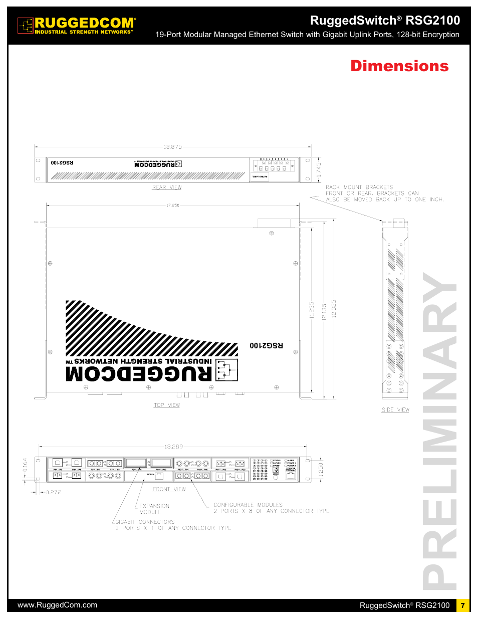Preliminar y | RuggedCom RSG2100 User Manual | Page 7 / 11