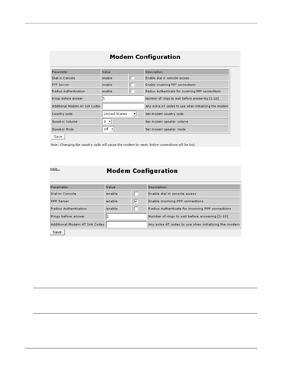 Modem configuration, Edit internal modem configuration, 102 12.3. edit external modem configuration | RuggedCom RuggedRouter RX1100 User Manual | Page 102 / 341