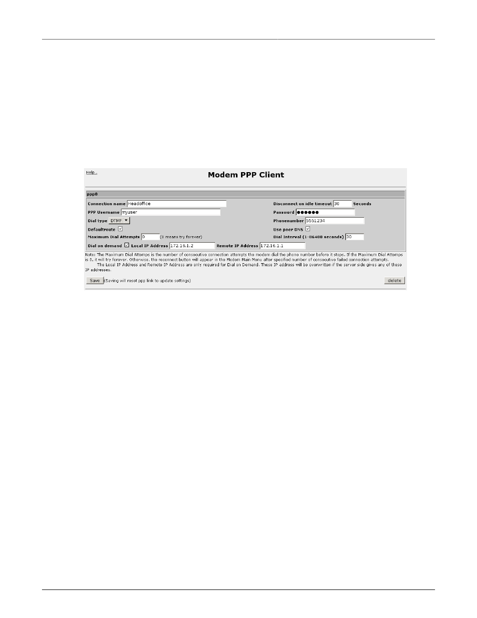 Modem ppp client, Configure modem ppp client | RuggedCom RuggedRouter RX1100 User Manual | Page 105 / 341