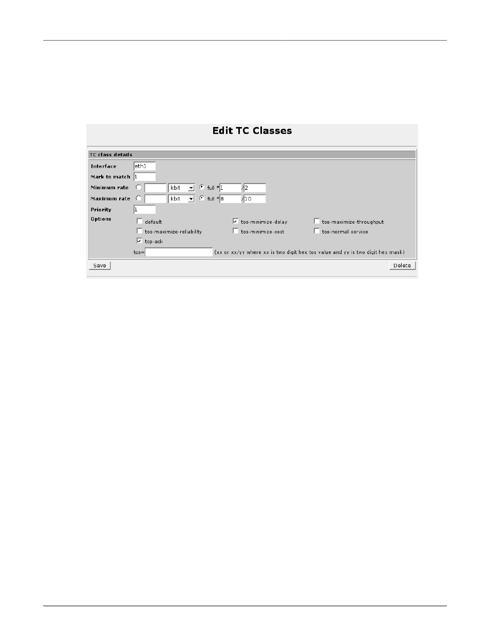 Edit tc classes | RuggedCom RuggedRouter RX1100 User Manual | Page 140 / 341