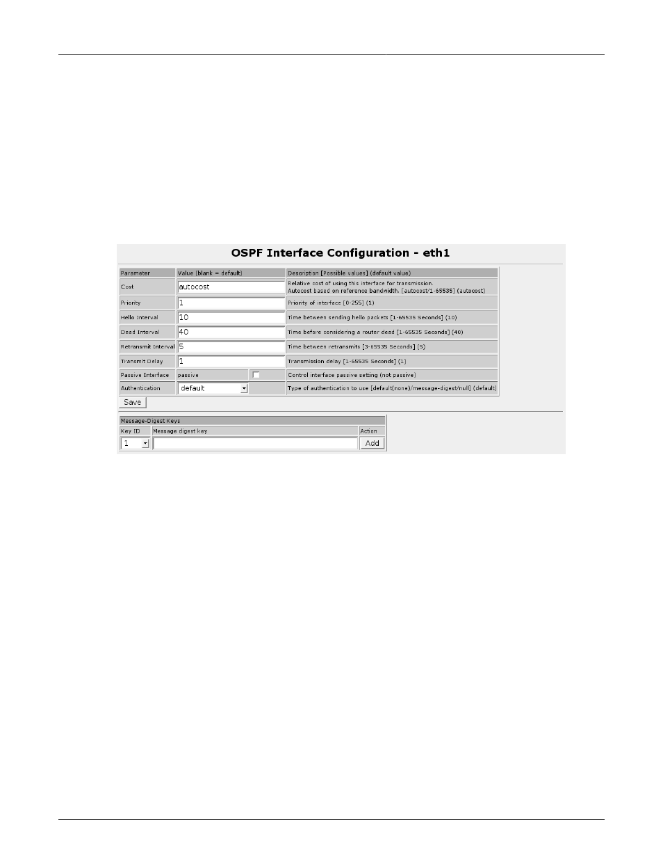 Ospf interfaces | RuggedCom RuggedRouter RX1100 User Manual | Page 176 / 341