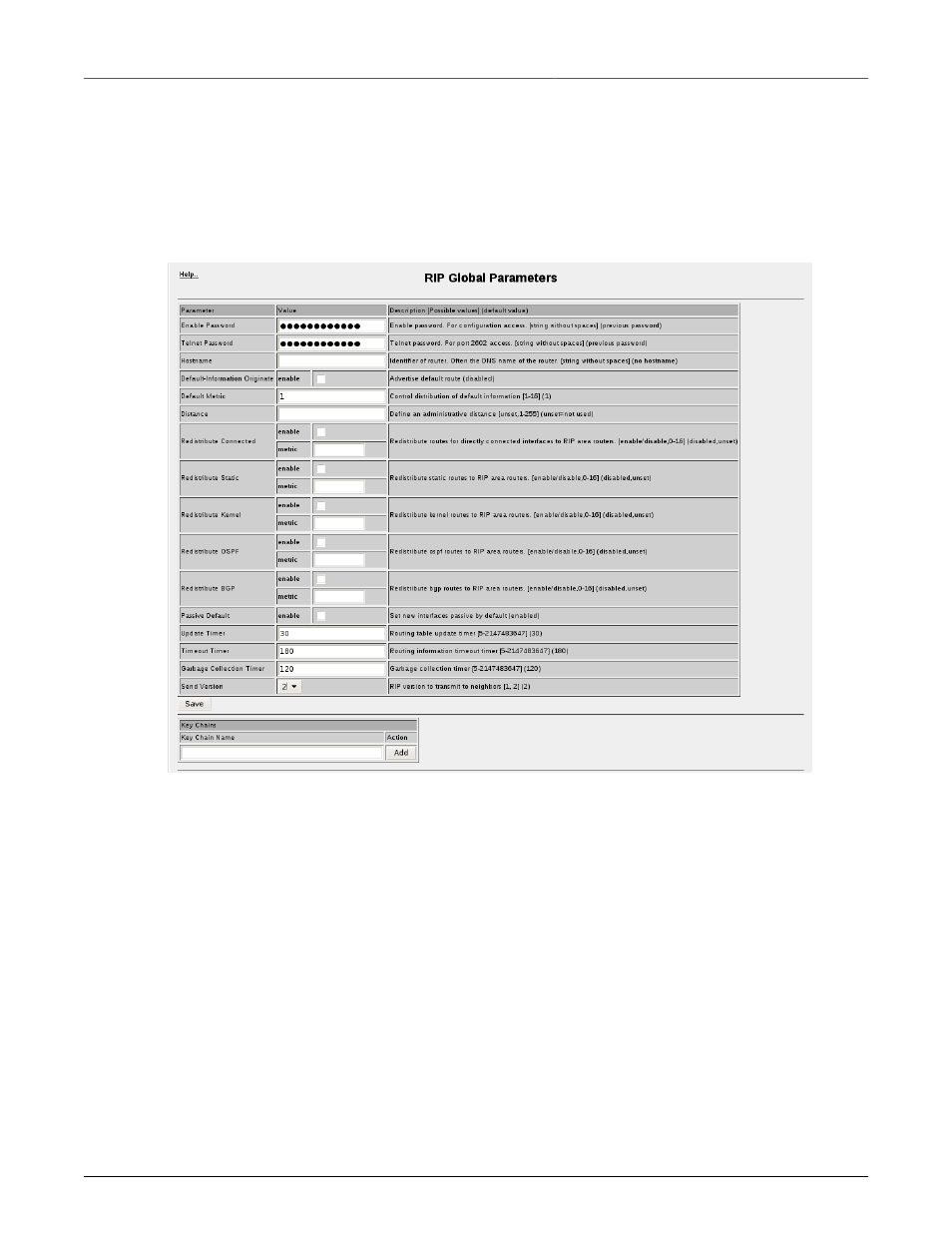 Rip global parameters | RuggedCom RuggedRouter RX1100 User Manual | Page 178 / 341