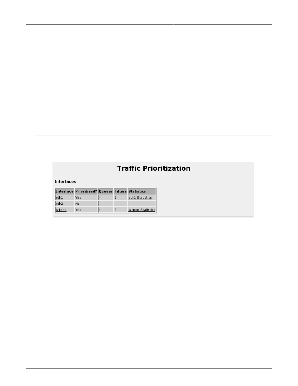 Configuring traffic prioritization, Traffic prioritization main menu | RuggedCom RuggedRouter RX1100 User Manual | Page 199 / 341
