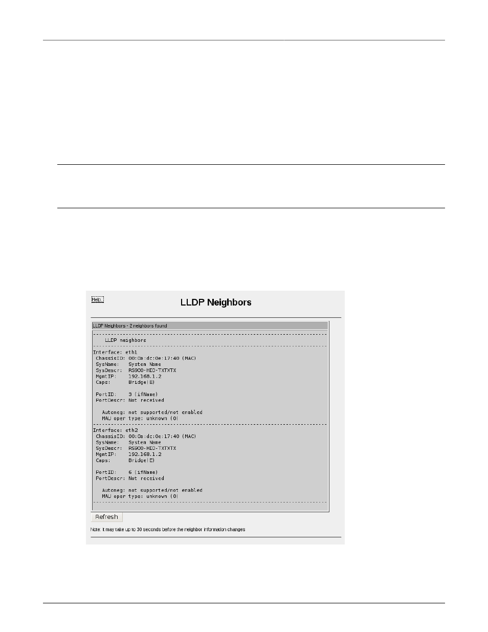 Link layer discovery protocol (lldp), Lldp status, Lldp summary display | RuggedCom RuggedRouter RX1100 User Manual | Page 203 / 341