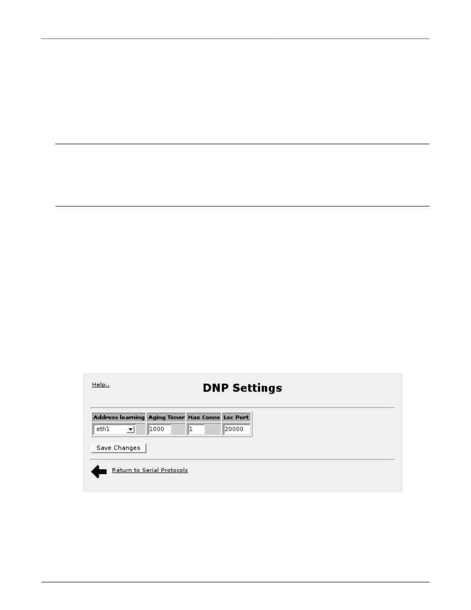 Dnp menu, Dnp settings | RuggedCom RuggedRouter RX1100 User Manual | Page 225 / 341