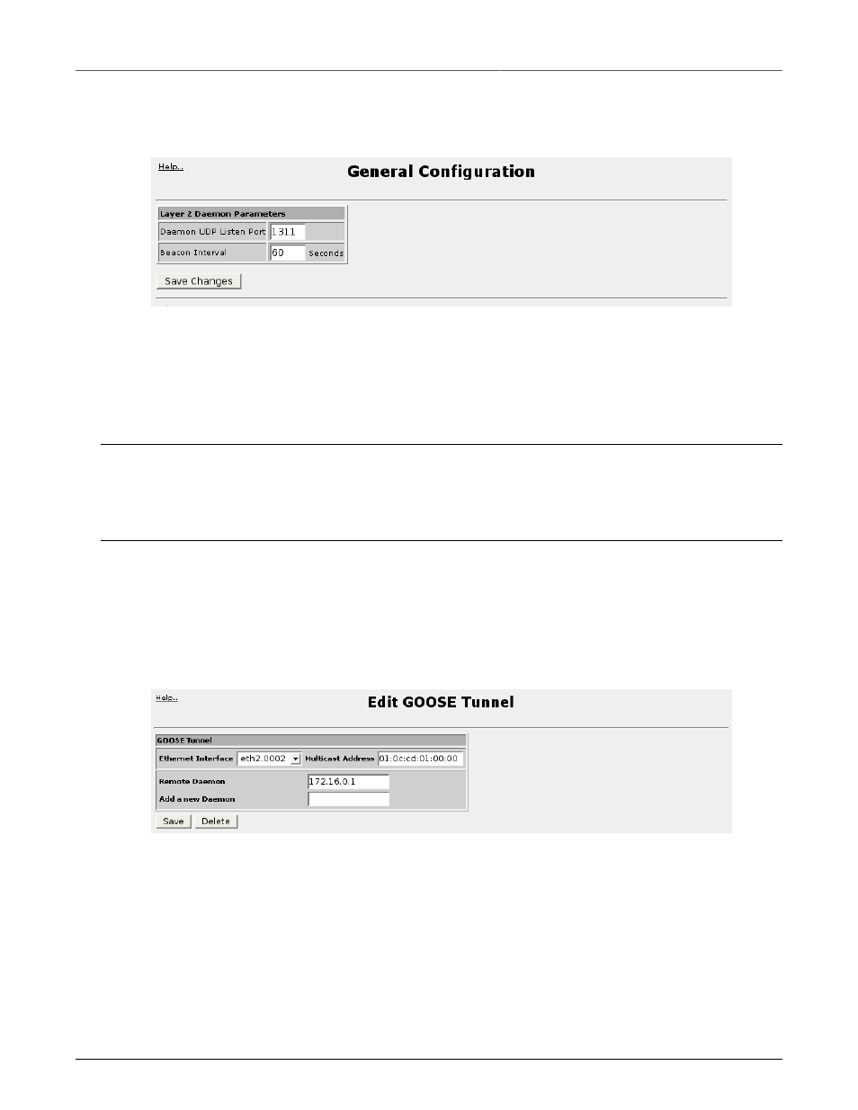 General configuration menu, Goose tunnels menu, 237 26.2.3. goose tunnels menu | 237 26.3. goose menu | RuggedCom RuggedRouter RX1100 User Manual | Page 237 / 341