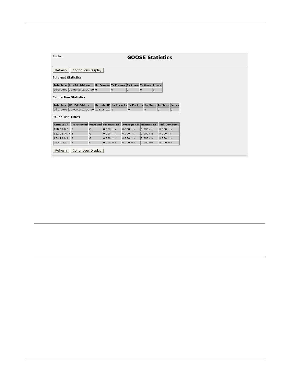 Goose statistics menu | RuggedCom RuggedRouter RX1100 User Manual | Page 240 / 341