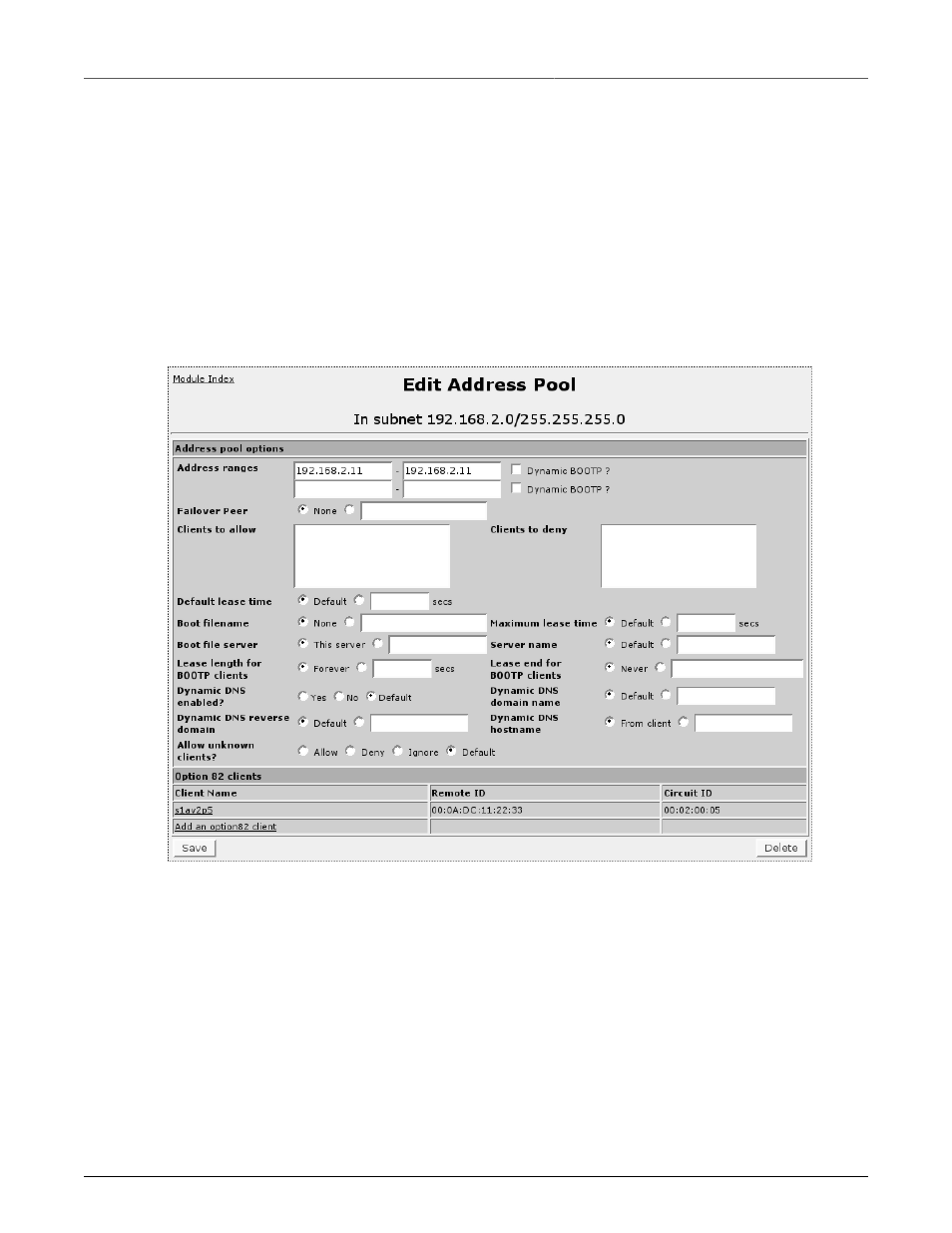 Dhcp pool configuration | RuggedCom RuggedRouter RX1100 User Manual | Page 253 / 341