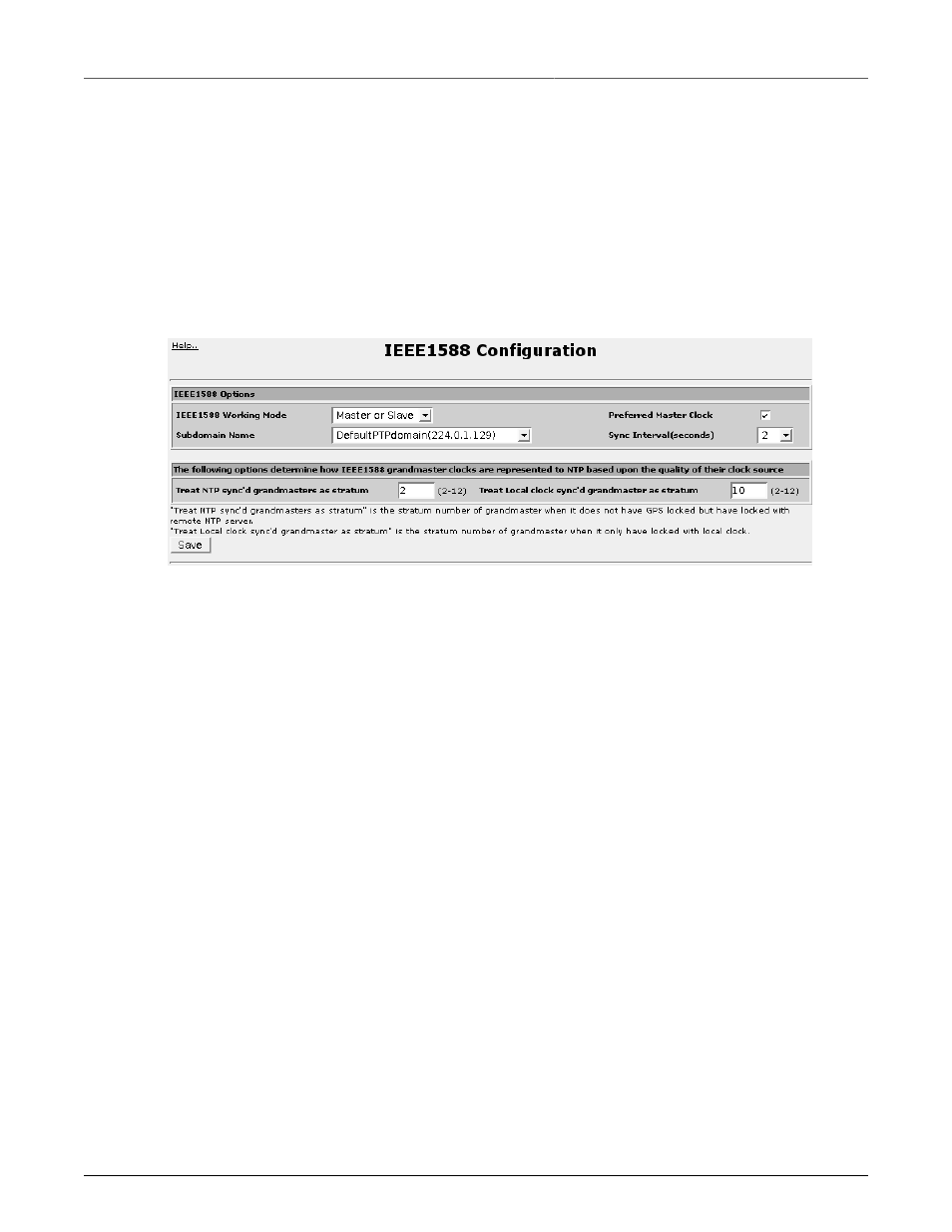 Ieee1588 configuration, Ieee1588 configuration menu | RuggedCom RuggedRouter RX1100 User Manual | Page 272 / 341