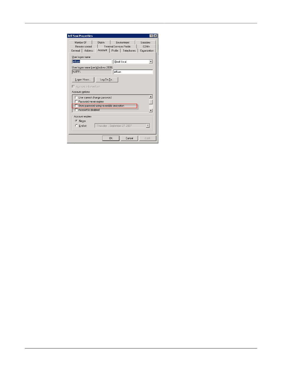 E.7. active directory - user account properties | RuggedCom RuggedRouter RX1100 User Manual | Page 336 / 341