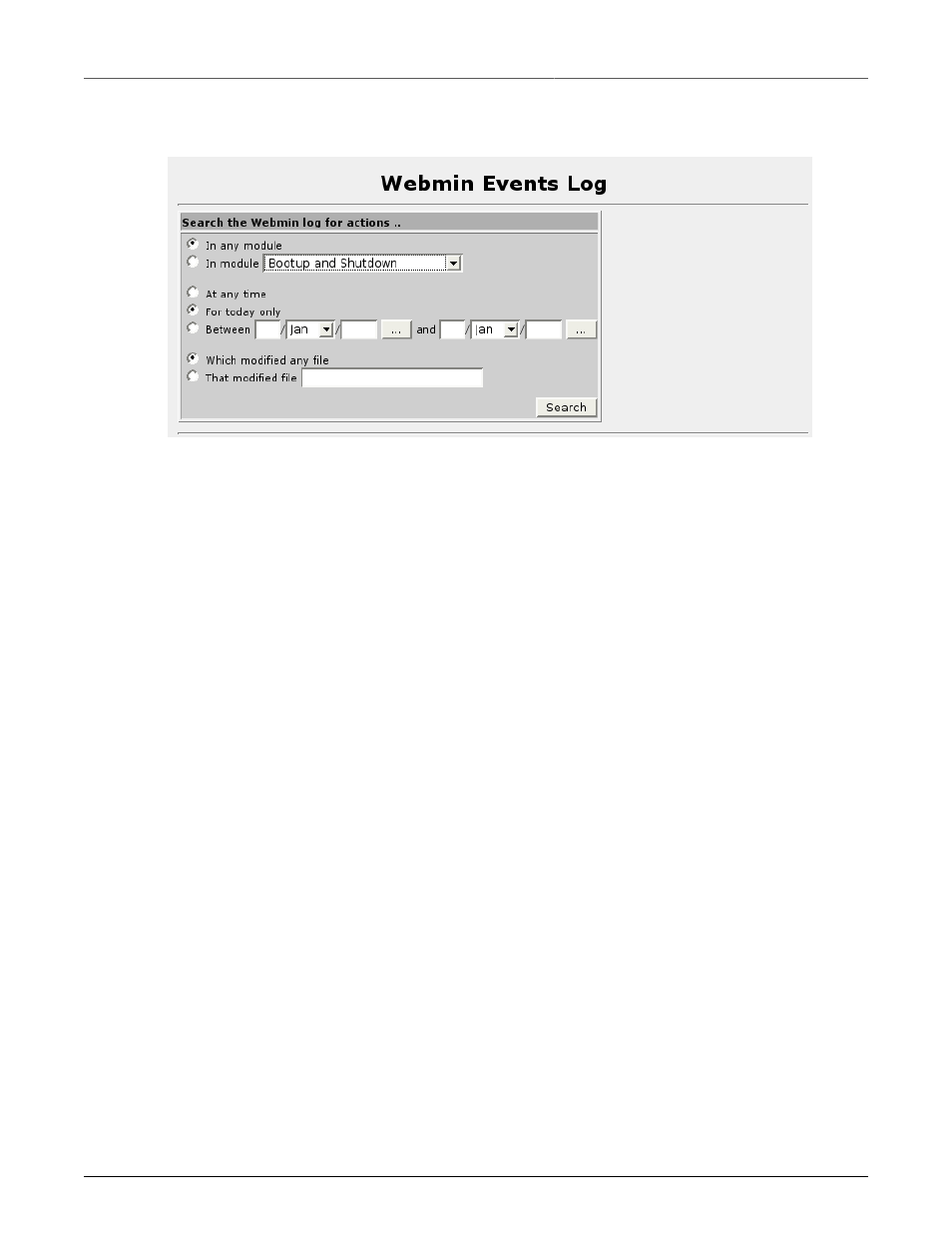 Webmin events log | RuggedCom RuggedRouter RX1100 User Manual | Page 38 / 341