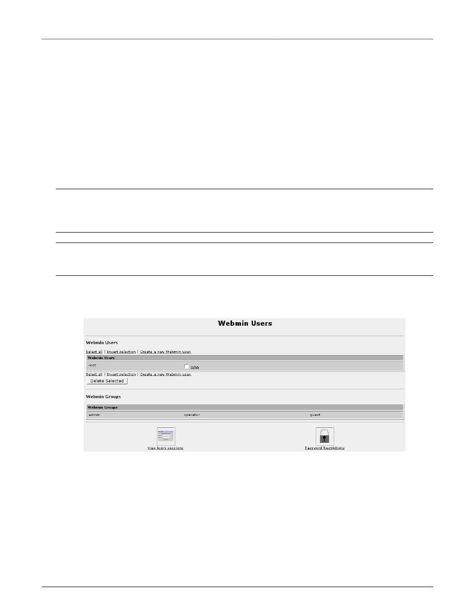 Webmin users menu | RuggedCom RuggedRouter RX1100 User Manual | Page 40 / 341