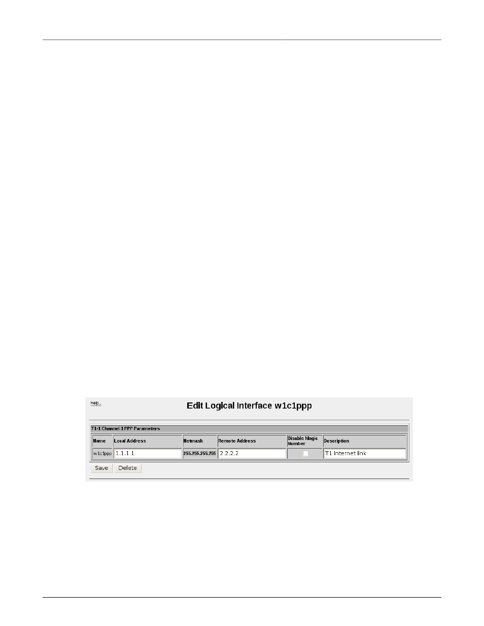 Frame relay dlcis, Editing a logical interface (ppp), Edit logical interface (ppp) | RuggedCom RuggedRouter RX1100 User Manual | Page 73 / 341