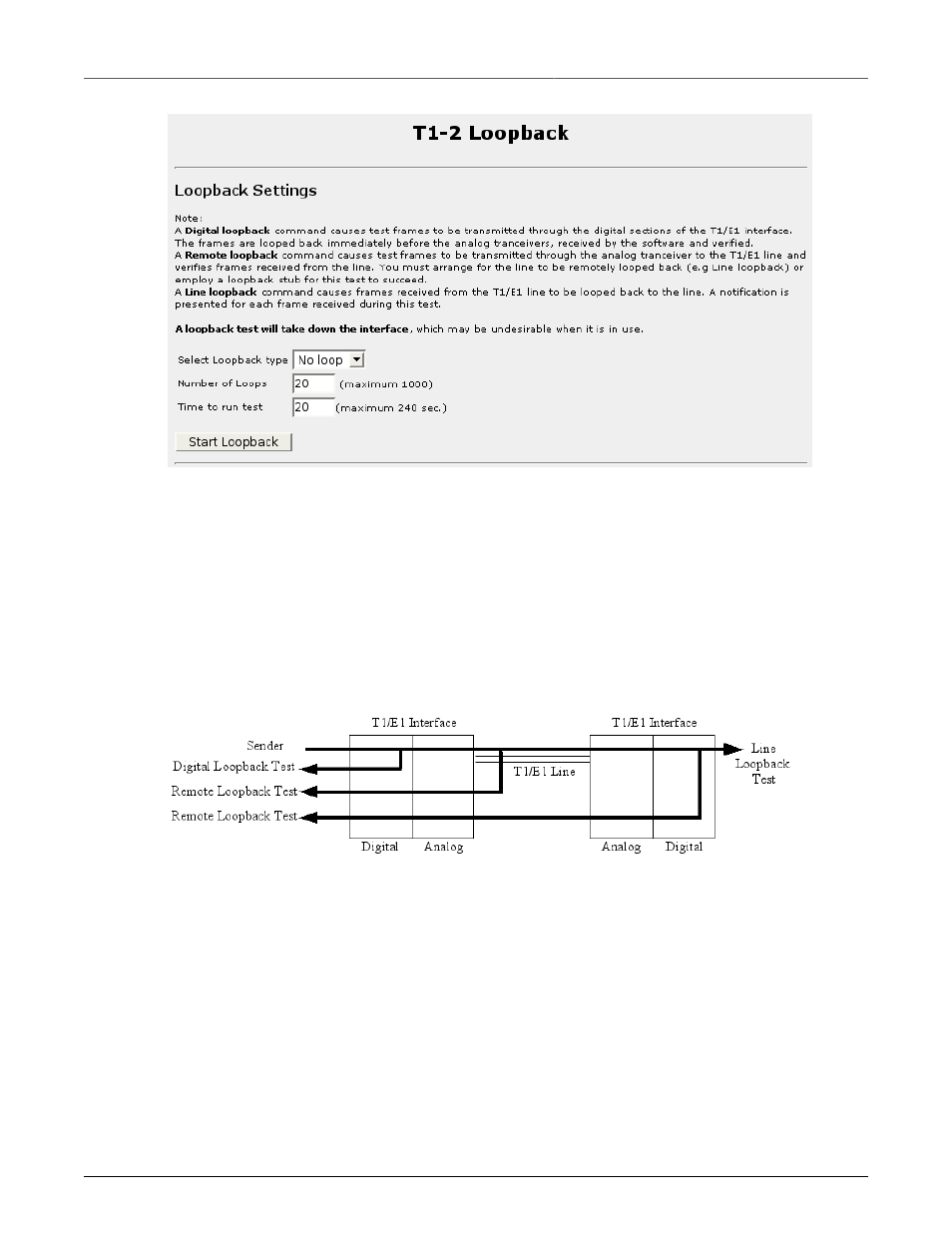 T1/e1 loopback menu, 77 7.12. t1/e1 loopback | RuggedCom RuggedRouter RX1100 User Manual | Page 77 / 341