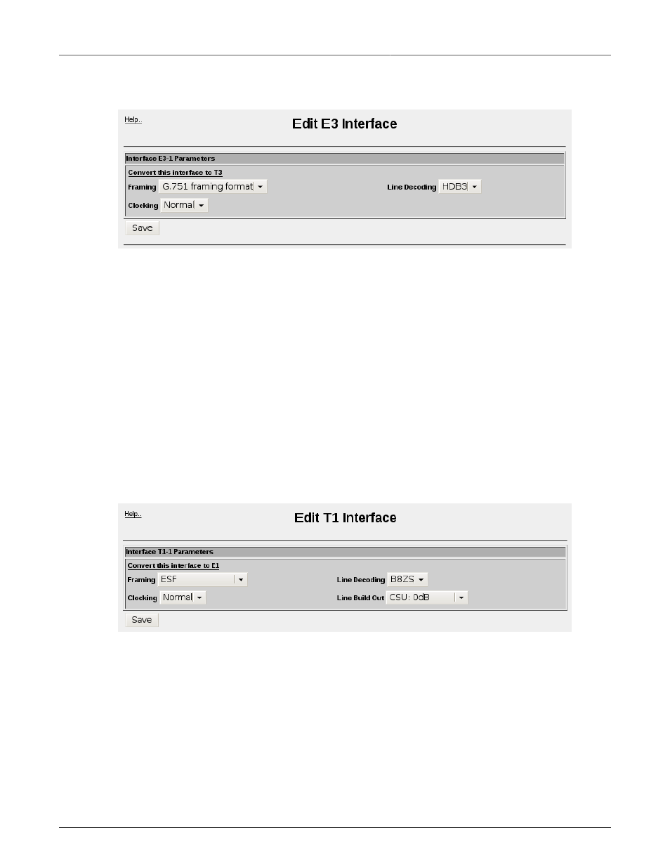 E3 interface parameters, Editing logical interfaces, Editing a logical interface (frame relay) | Edit e3 interface, 82 8.6. creating a frame relay logical interface | RuggedCom RuggedRouter RX1100 User Manual | Page 82 / 341