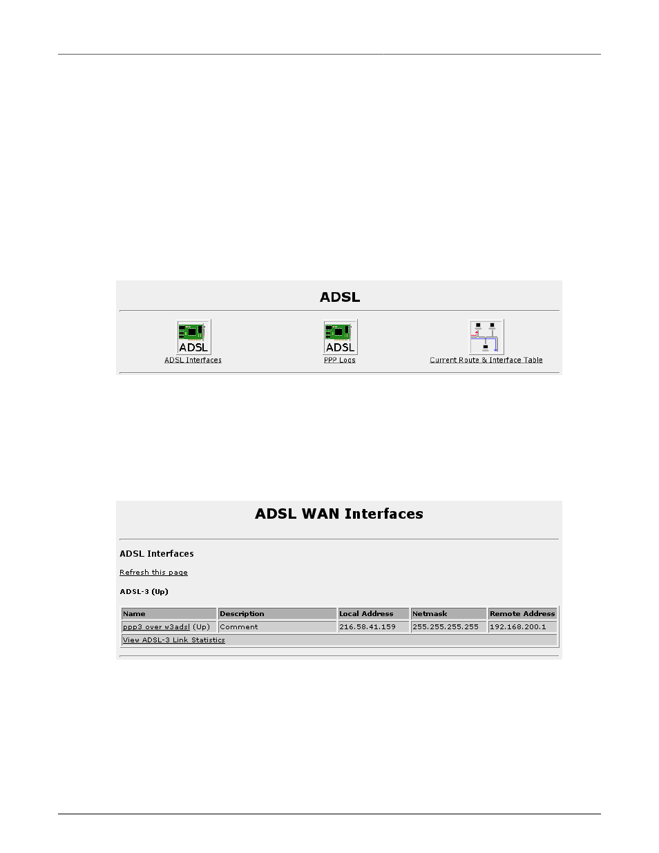 Adsl configuration, Adsl network interfaces, Adsl interfaces | 96 11.2. adsl wan interfaces | RuggedCom RuggedRouter RX1100 User Manual | Page 96 / 341