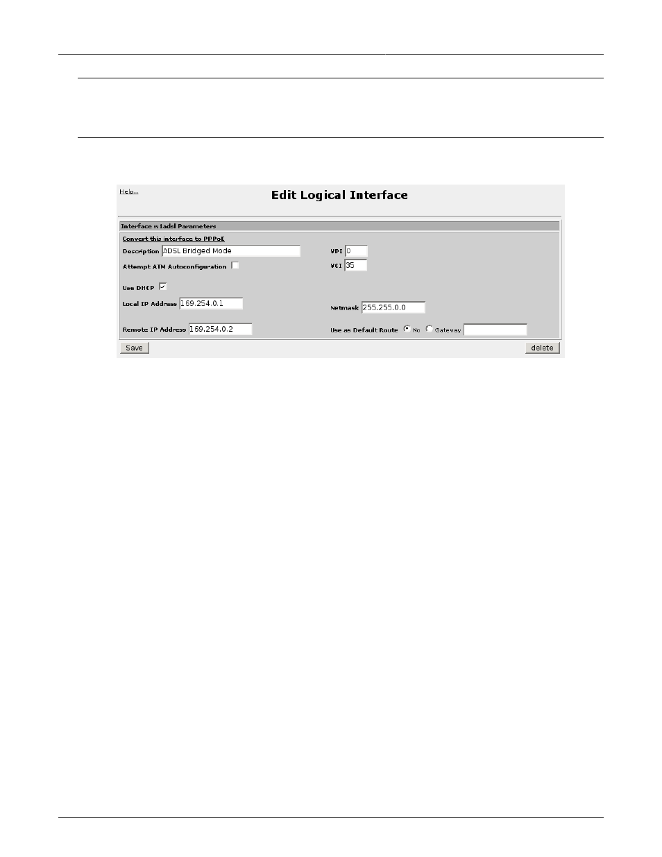 Editing a logical interface (bridged), Edit logical interface (bridged) | RuggedCom RuggedRouter RX1100 User Manual | Page 98 / 341