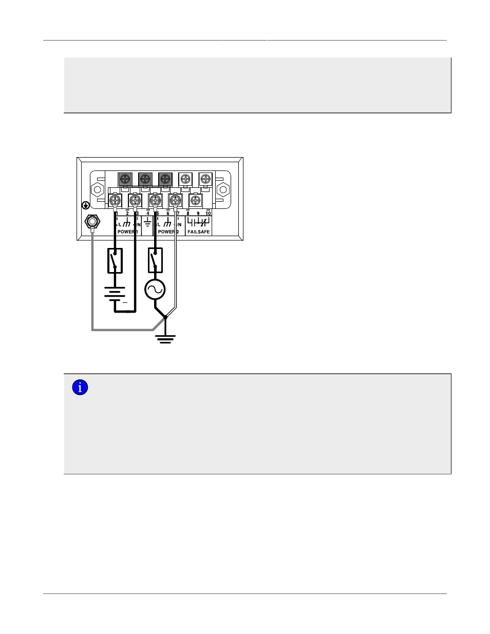 Ac and dc power supply wiring example, Dielectric strength (hipot) testing, Dc and ac power supply wiring example | RuggedCom RUGGEDSWITCH RSG2288 User Manual | Page 20 / 39