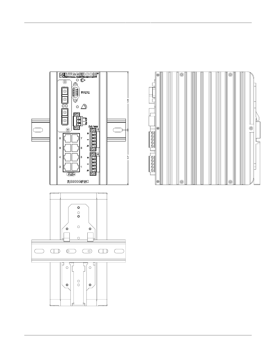 Installation, Din rail mounting | RuggedCom RS900GP User Manual | Page 10 / 24