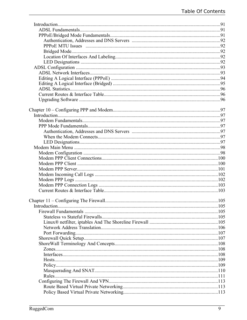 RuggedCom RuggedRouter RX1000 User Manual | Page 11 / 284