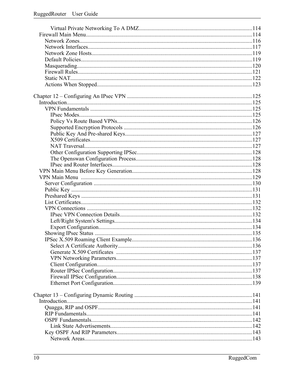 RuggedCom RuggedRouter RX1000 User Manual | Page 12 / 284