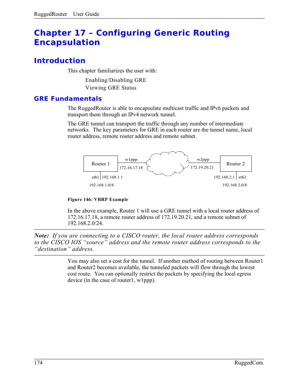 Introduction, Gre fundamentals | RuggedCom RuggedRouter RX1000 User Manual | Page 176 / 284