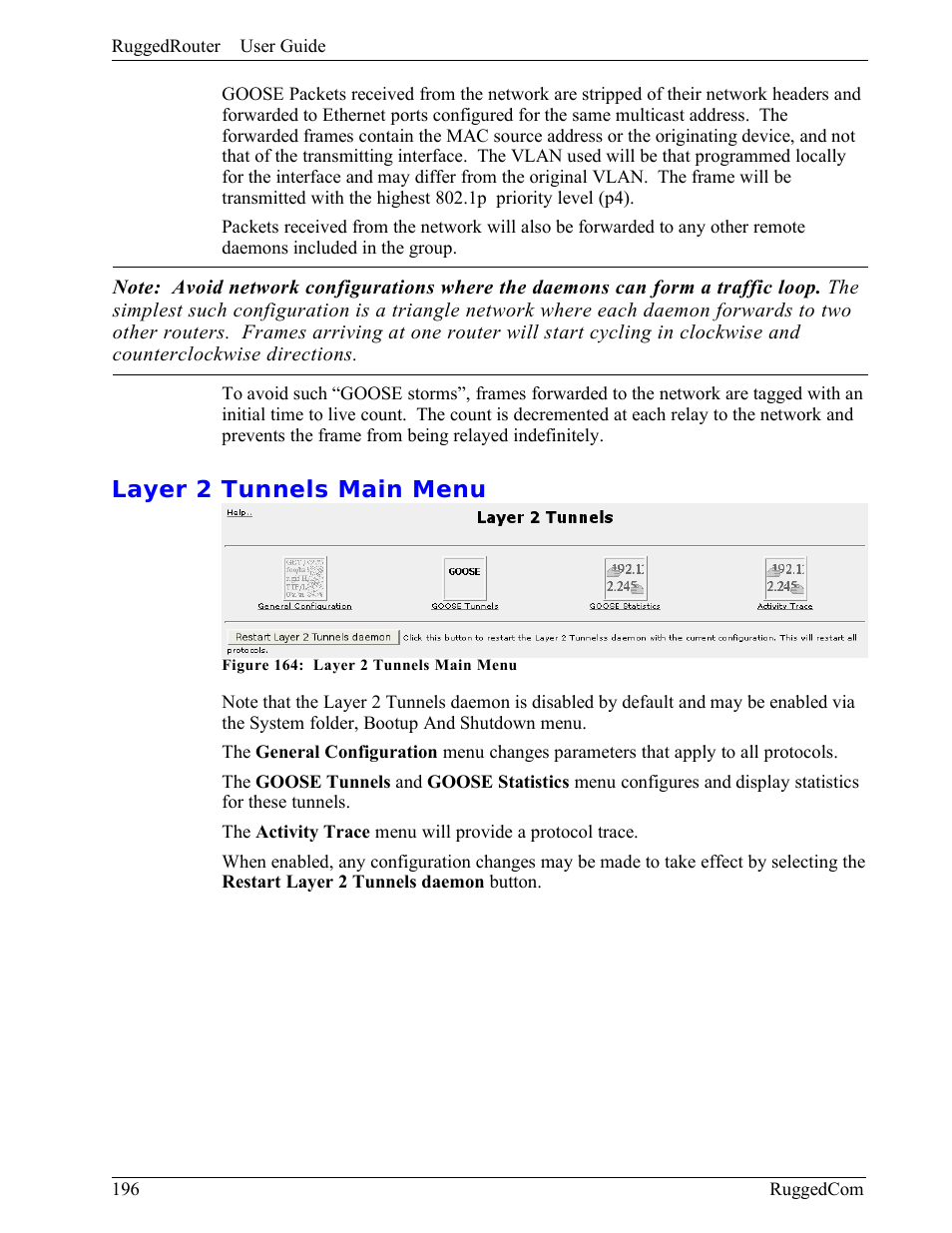 Layer 2 tunnels main menu | RuggedCom RuggedRouter RX1000 User Manual | Page 198 / 284