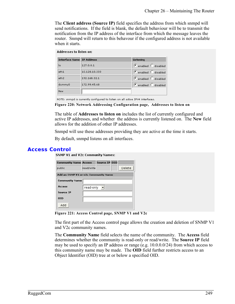 Access control | RuggedCom RuggedRouter RX1000 User Manual | Page 251 / 284