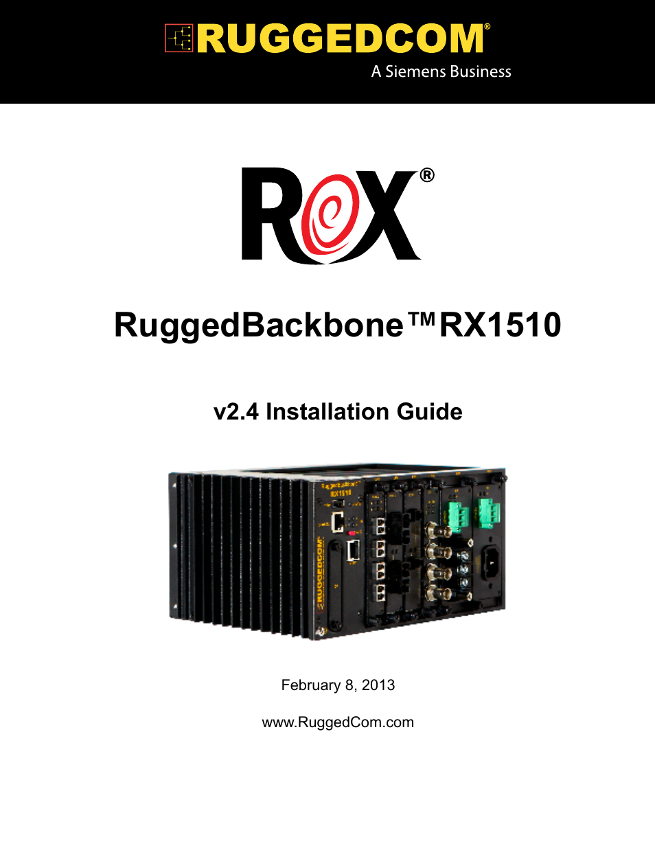 RuggedCom RUGGEDBACKBONE RX1510 User Manual | 52 pages