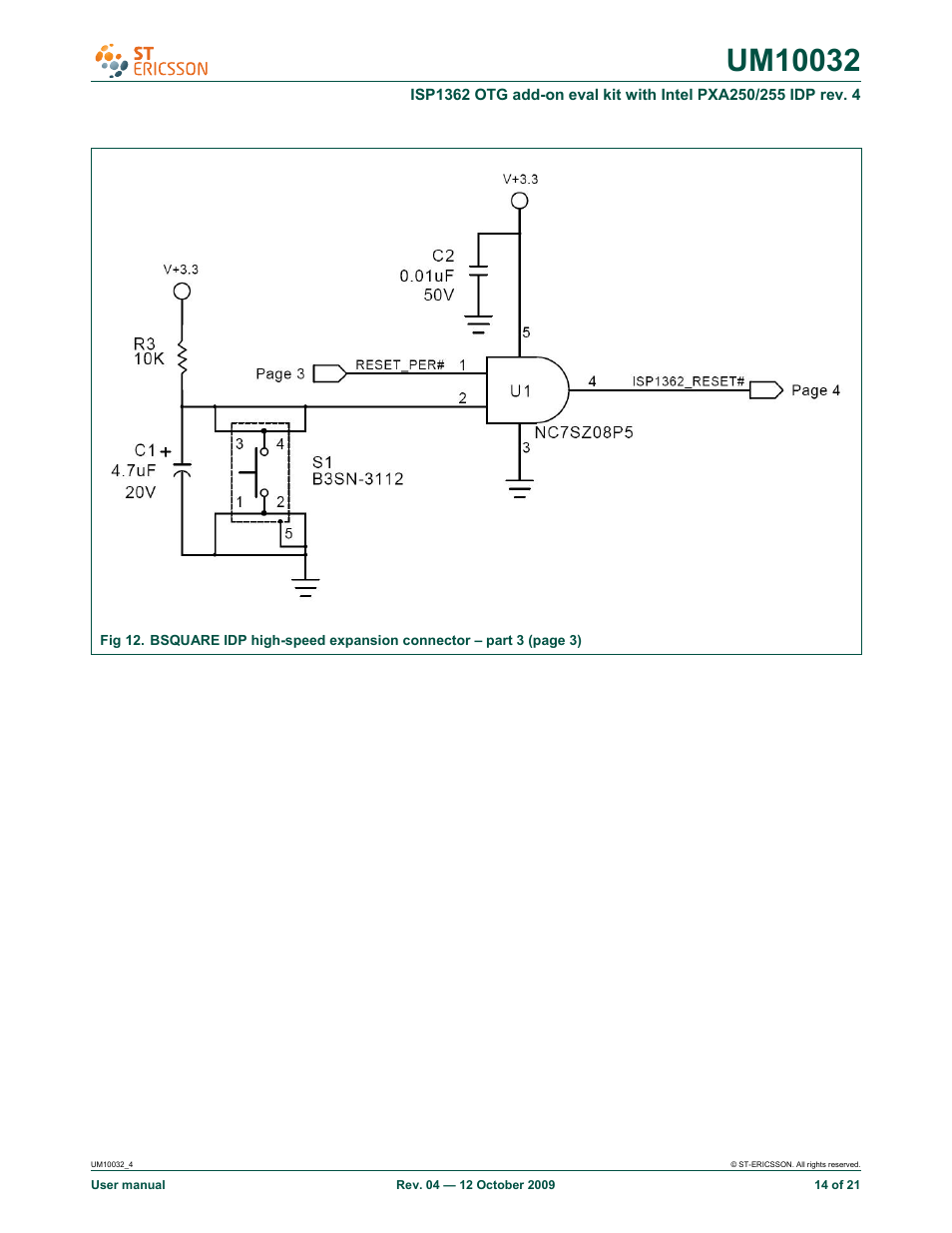 Rowe ISP1362 OTG add-on eval kit with Intel PXA250/255 IDP rev. 4 UM10032 User Manual | Page 14 / 21