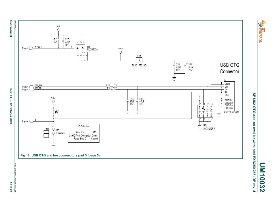 Rowe ISP1362 OTG add-on eval kit with Intel PXA250/255 IDP rev. 4 UM10032 User Manual | Page 18 / 21