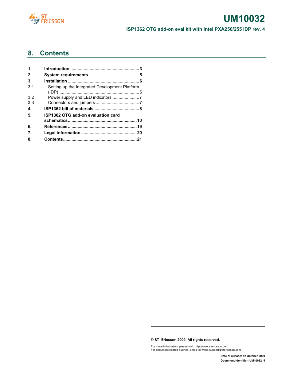 Rowe ISP1362 OTG add-on eval kit with Intel PXA250/255 IDP rev. 4 UM10032 User Manual | Page 21 / 21