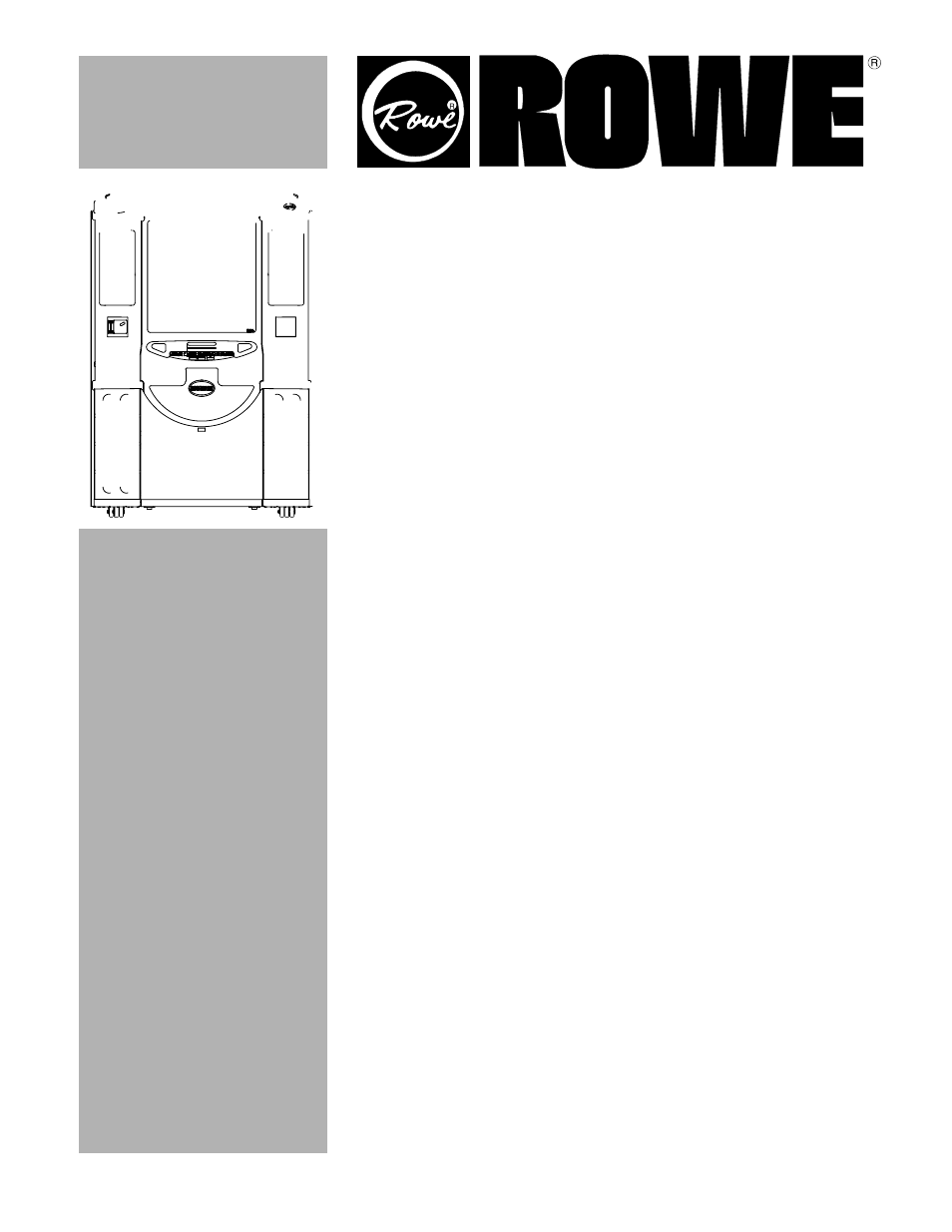 Rowe CD-100K User Manual | 165 pages