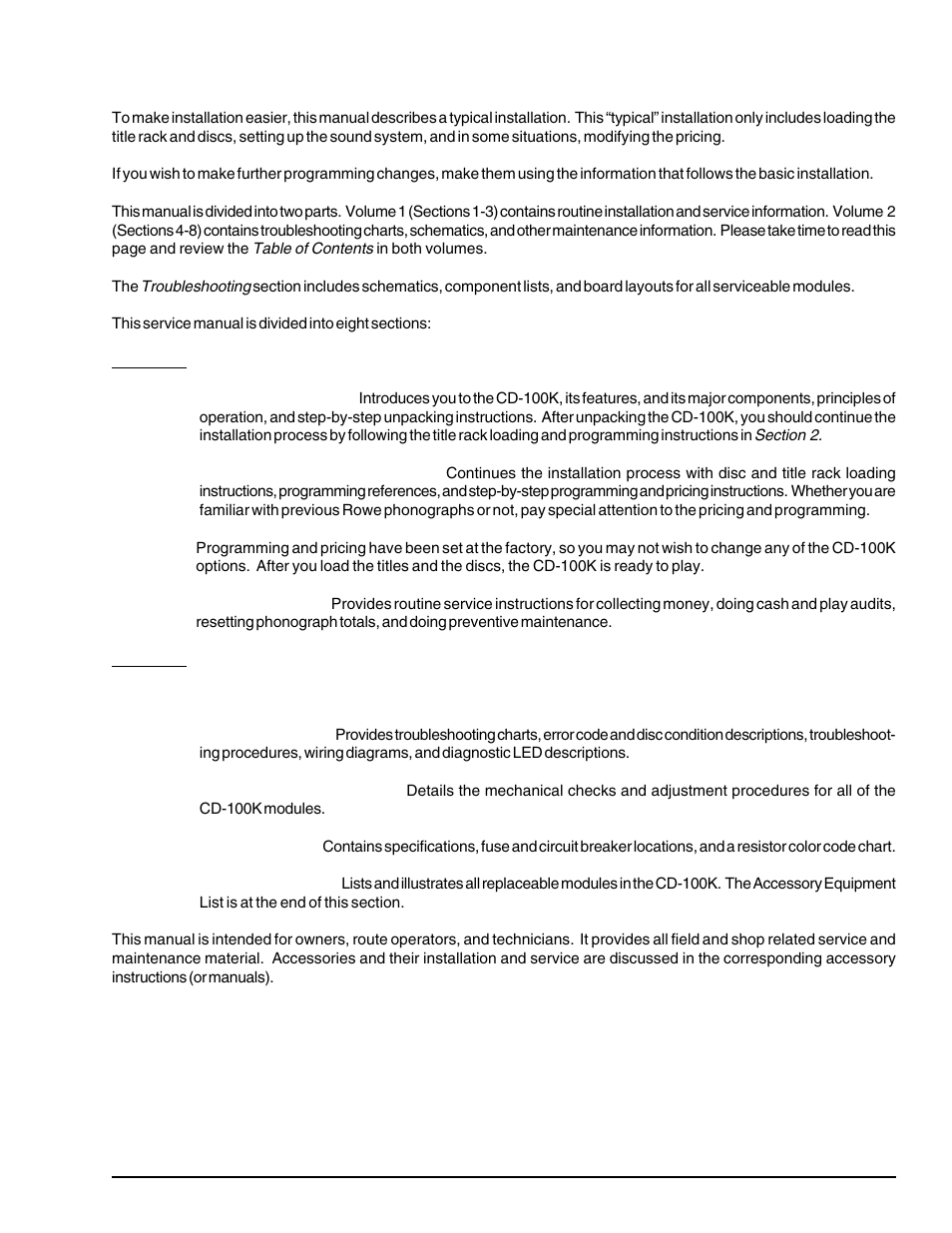 Rowe CD-100K User Manual | Page 4 / 165
