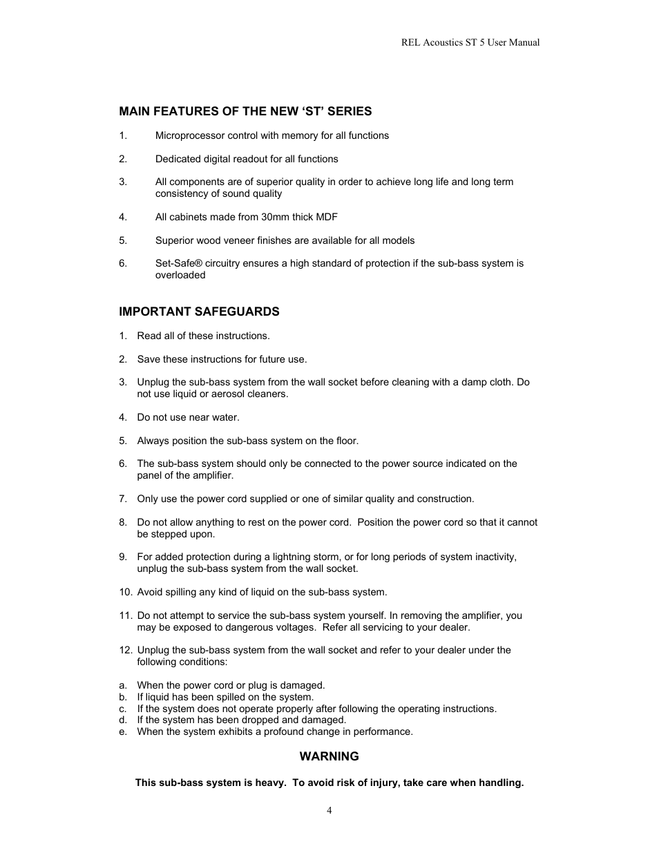 REL Acoustics Strata 5 User Manual | Page 4 / 20