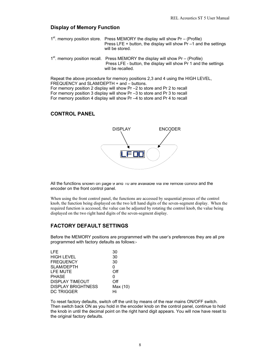 REL Acoustics Strata 5 User Manual | Page 8 / 20