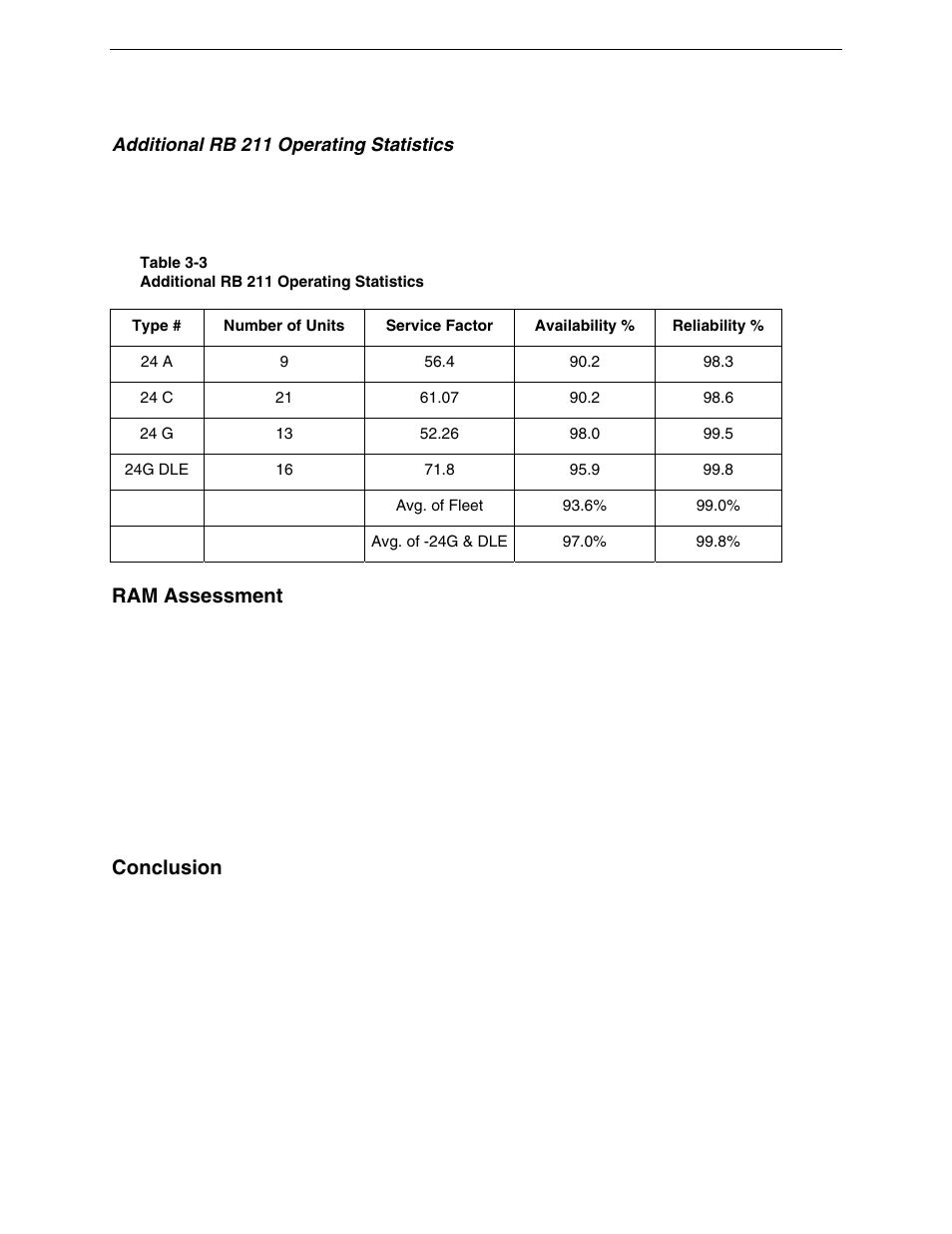 Additional rb 211 operating statistics, Ram assessment, Conclusion | Additional rb 211 operating statistics -4, Ram assessment -4, Conclusion -4 | Rolls-Royce 1004227 User Manual | Page 46 / 82