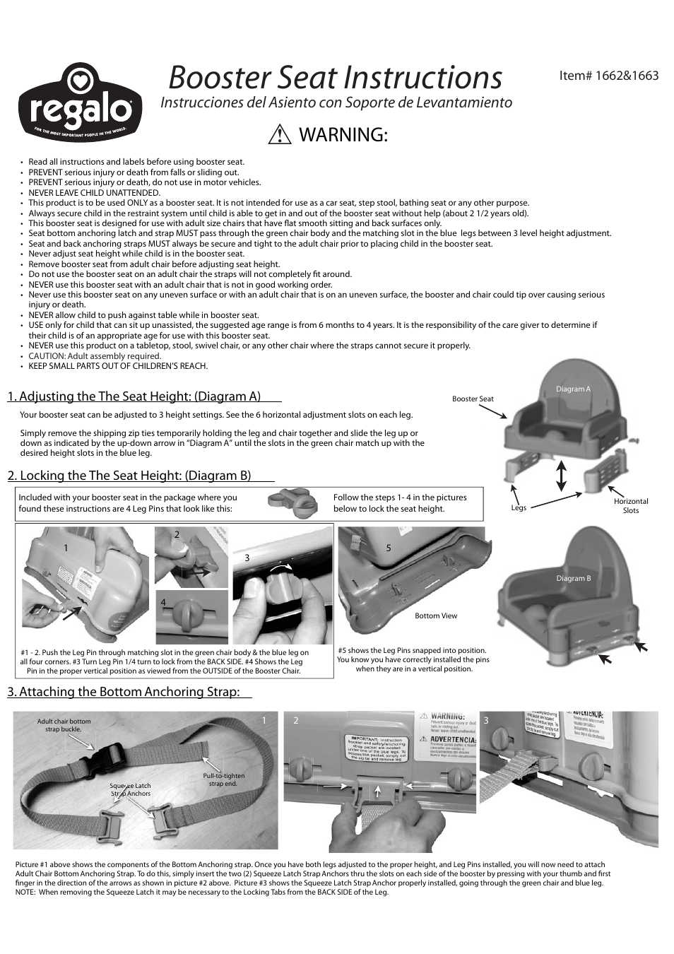 Regalo 1662 User Manual | 2 pages