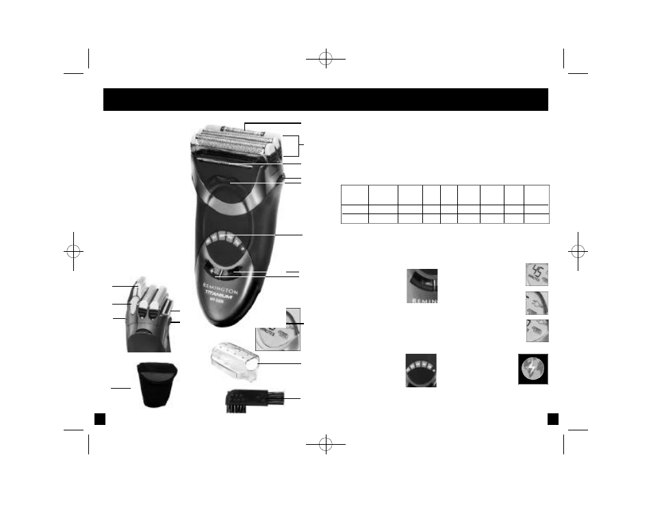 Product features, Titanium microscreen, Shaver parts | Remington MS-5700 User Manual | Page 3 / 8