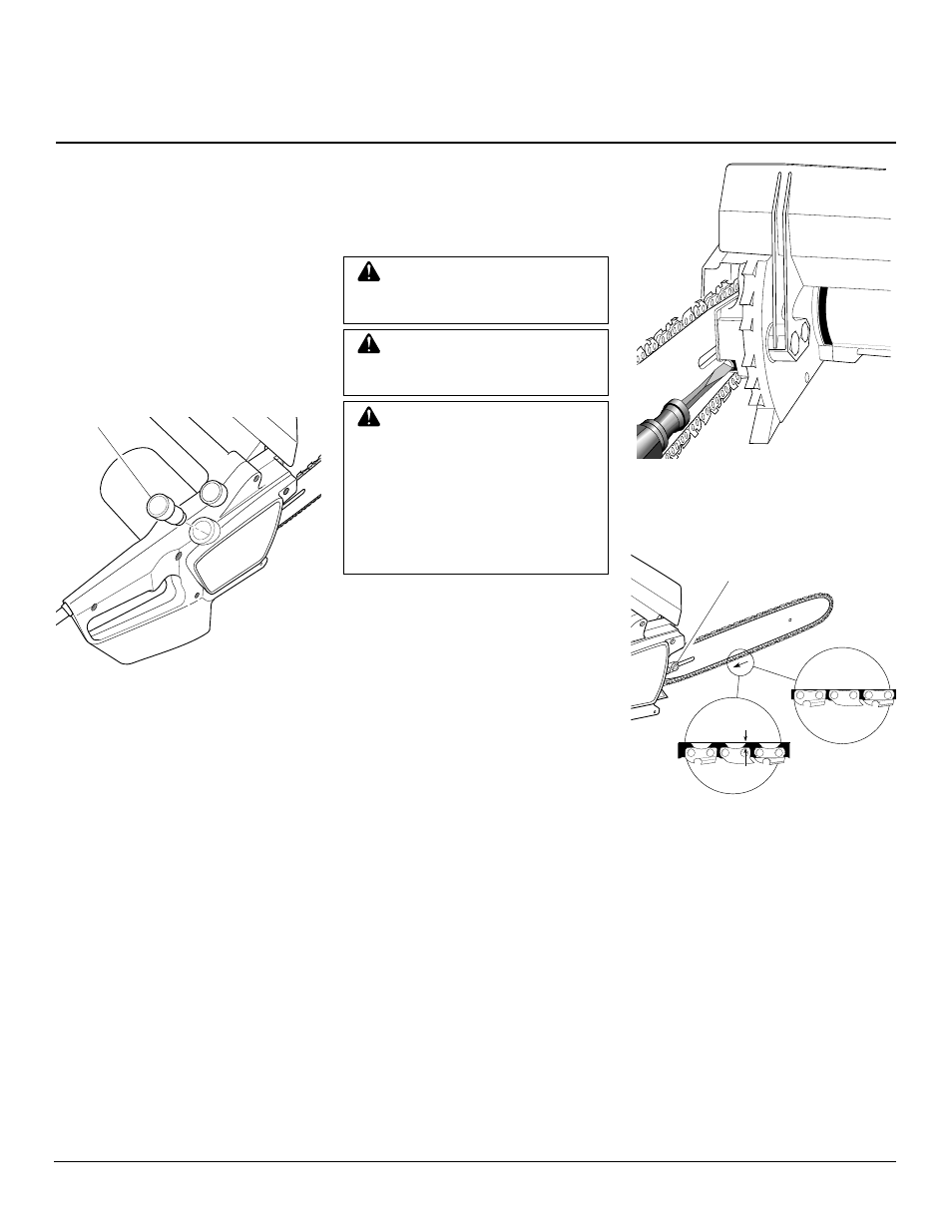 Owner’s manual, Assembly, Saw chain tension adjustment | Filling oil tank, Continued | Remington EL-1 Fast Sharp User Manual | Page 7 / 20
