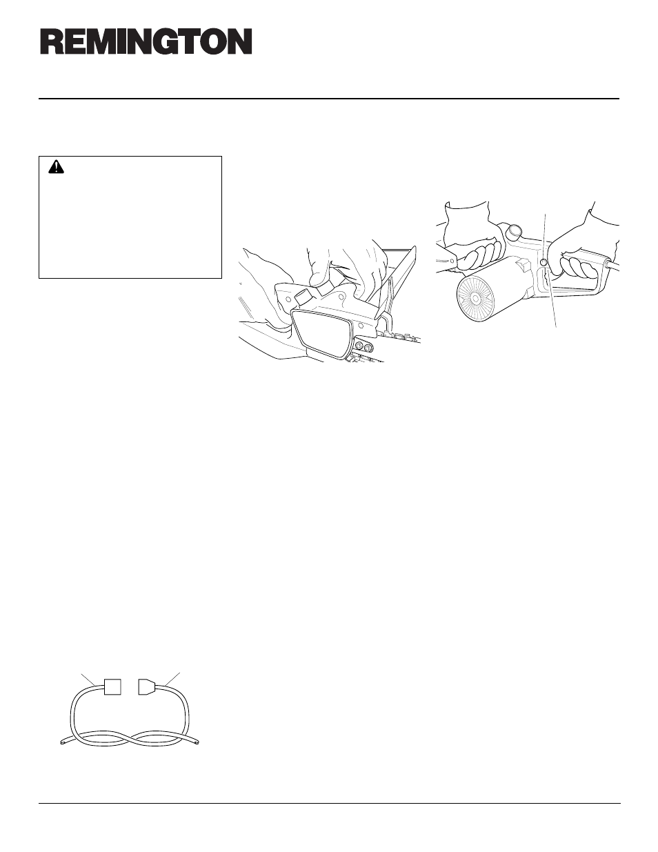 Electric chain saw, Operating chain saw | Remington EL-1 Fast Sharp User Manual | Page 8 / 20