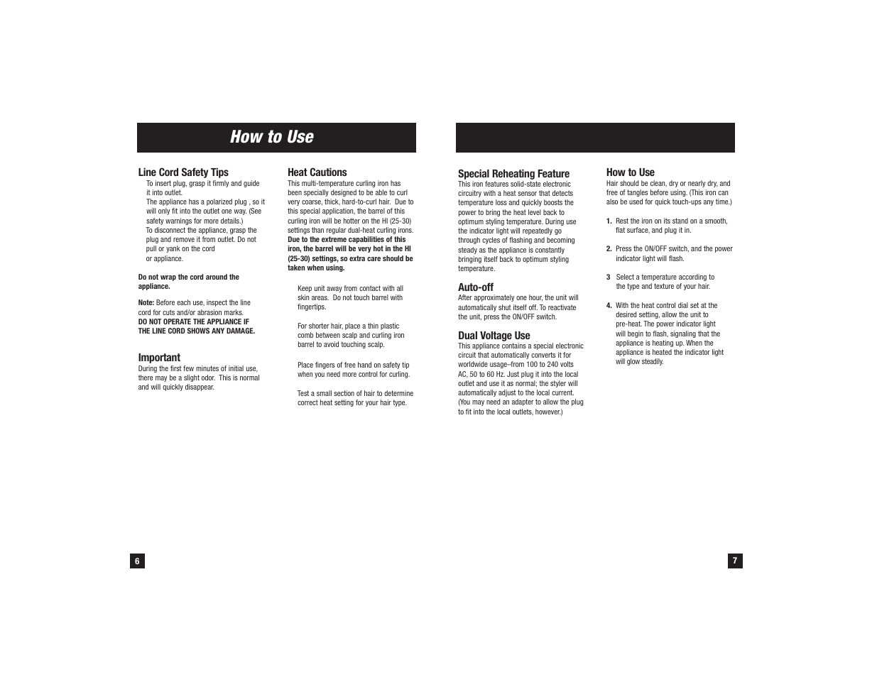 How to use | Remington CI-150i User Manual | Page 4 / 7