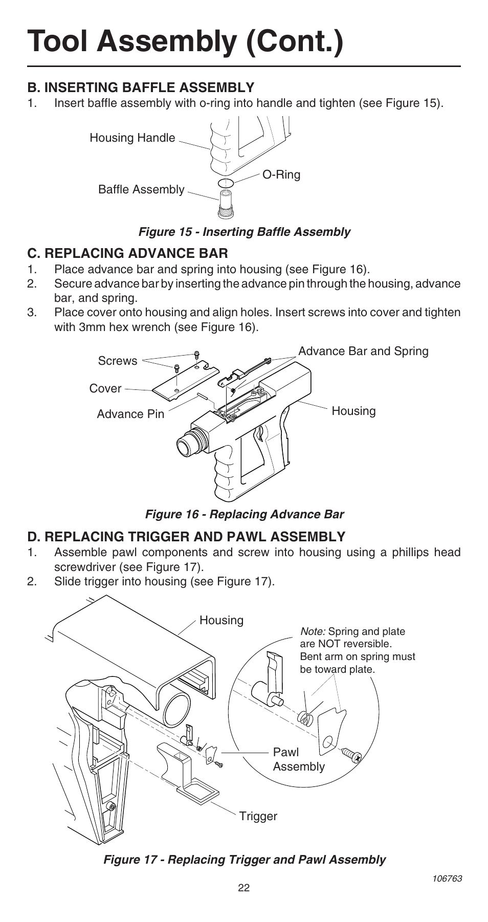 Tool assembly (cont.) | Remington 500V User Manual | Page 22 / 32