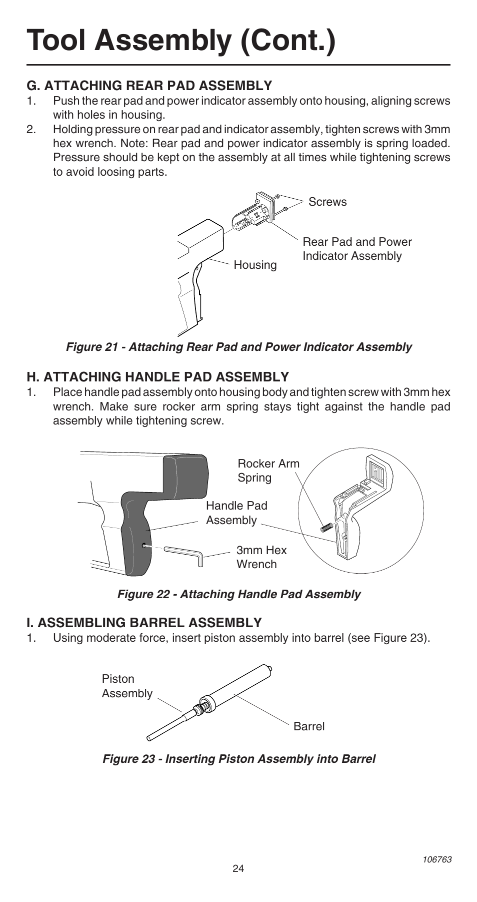 Tool assembly (cont.) | Remington 500V User Manual | Page 24 / 32