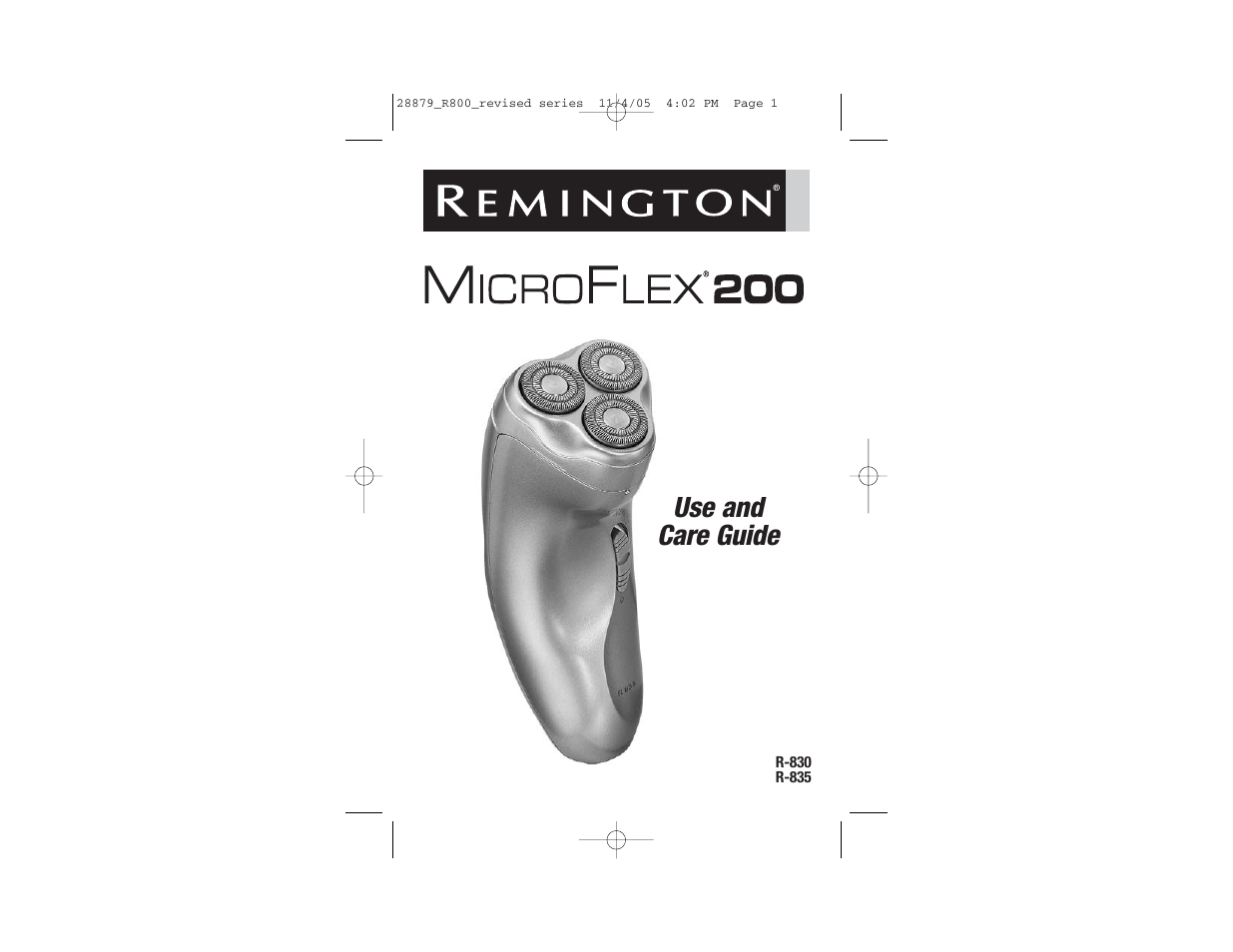 Remington MC R-835 User Manual | 7 pages